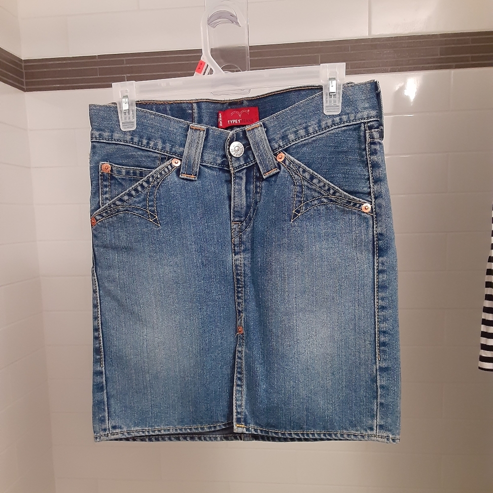 Levi's Type 1 western denim skirt